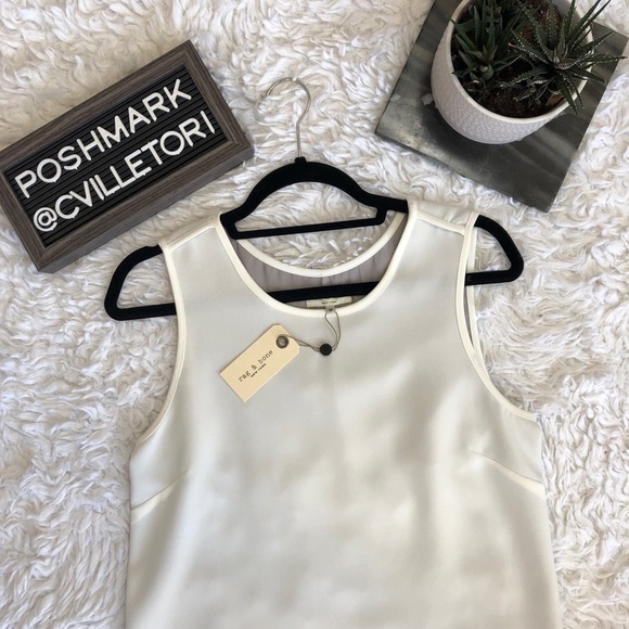 NWT Rag & Bone Fleet Top in White Sz Medium - Picture 3 of 7